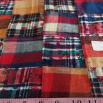 Flannel patchwork plaid fabric, with prints and plaid, for men's shirts, outdoor clothing, Fall clothing and vintage menswear.