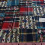 Flannel patchwork plaid fabric, with prints and plaid, for men's shirts, outdoor clothing, Fall clothing and vintage menswear.