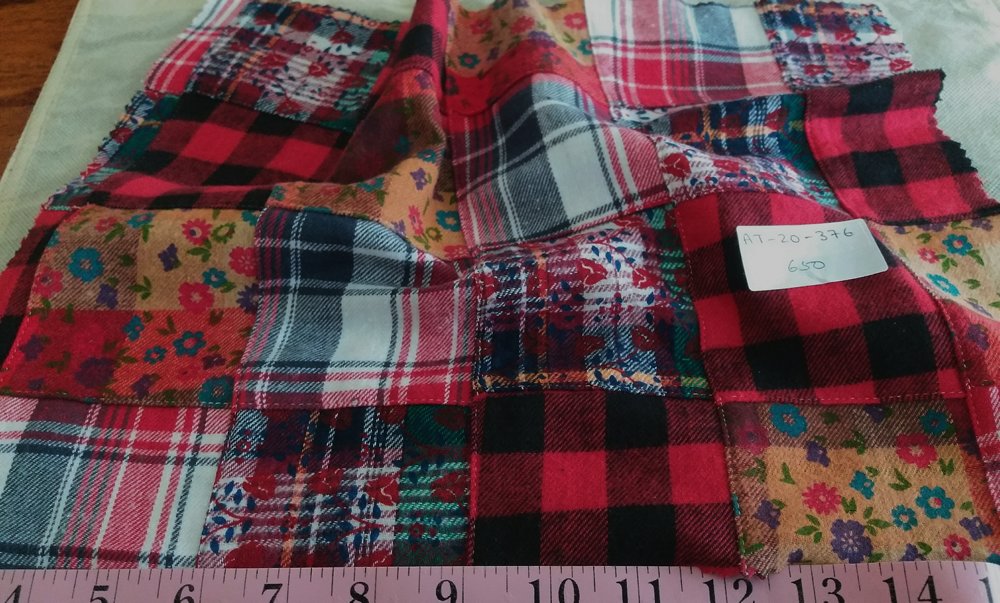 Flannel patchwork plaid fabric, with prints and plaid, for men's shirts, outdoor clothing, Fall clothing and vintage menswear.