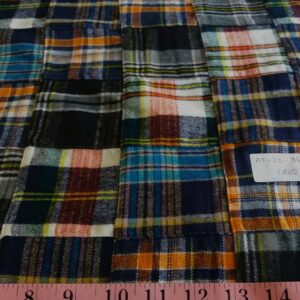 Flannel Plaid or flannel madras fabric made of cotton, for flannel shirts, flannel dresses, flannel caps and hats, and flannel jackets.