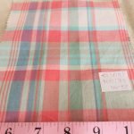 Plaid Fabric or check fabric, made of cotton woven in a plaid pattern, for madras shirts, madras jackets, ties, bowties & pet clothing.