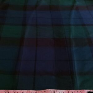 Blackwatch plaid fabric in a blackwatch plaid crepe weave, for blackwatch shirts, dresses, blackwatch jackets and ties.