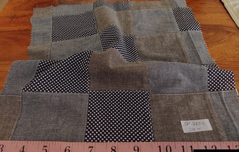 Patchwork fabric like printed patchworks, chambray patchwork, denim patchwork, solid patchwork fabrics and patchwork plaid.