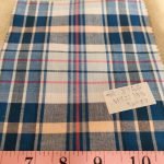 Plaid Fabric or Madras Plaid fabric, used for men's shirts, vintage clothing, children's classic clothing, bowties and ties.
