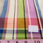 Plaid Fabric or Madras Plaid fabric, used for men's shirts, vintage clothing, children's classic clothing, bowties and ties.