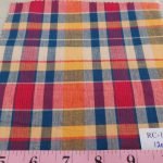 Plaid Fabric or Madras Plaid fabric, used for men's shirts, vintage clothing, children's classic clothing, bowties and ties.