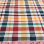 Plaid Fabric made is made mostly of cotton woven in a plaid pattern, and used for plaid shirts, plaid jackets & bowties.Also known as madras plaid.