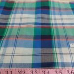 Plaid Fabric or Madras Plaid fabric, used for men's shirts, vintage clothing, children's classic clothing, bowties and ties.