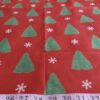 Christmas print fabric with christmas trees print, for christmas sewing & crafts, like dresses, skirts, dog bandanas, bowties and ties.