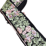 Embroidered trim or fabric trim, for use as borders for dresses and skirts, couture sewing, and borders for evening gowns.