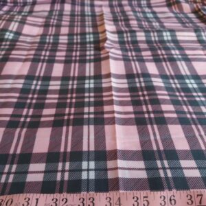 Printed Plaid fabric in plaid pattern printed digitally on polyester cotton blend fabric, for use as shirts, dresses, children's clothing and menswear.