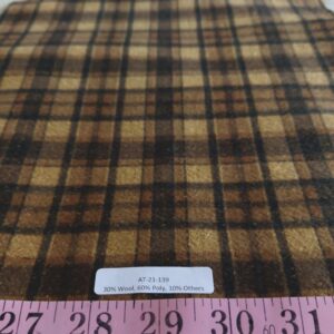 Wool Fabric - Wool Plaid - Herringbone - Wool Tweed