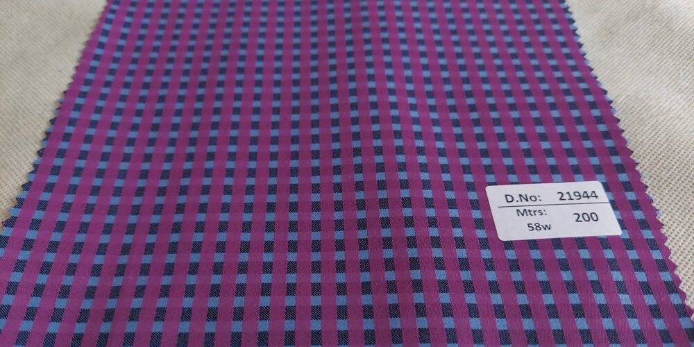 Windowpane Check Fabric - Poly Cotton blended fabric 144245 (1)