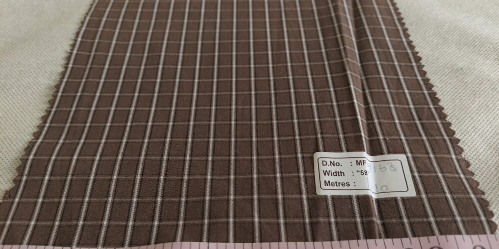 Windowpane Check Fabric - Shirt Fabric - Plaid Fabric 111855 (1)