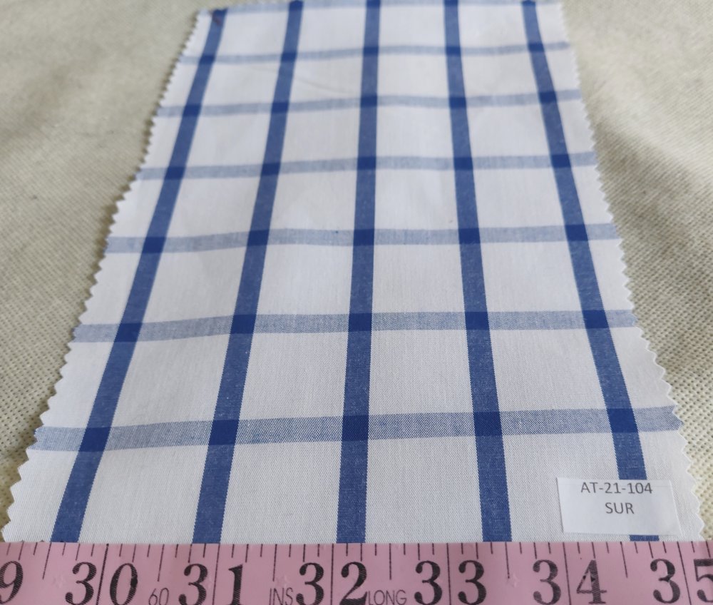 Shirting fabric made of cotton as checks or plaid, ideal for men's shirts