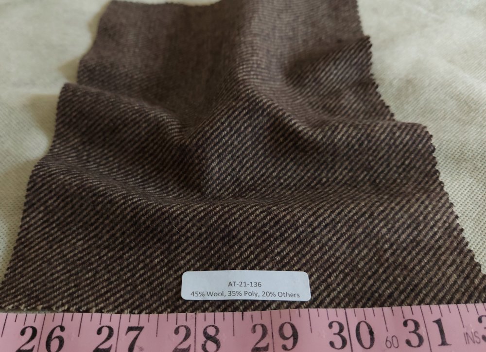Wool Fabric By The Yard - 10 - Gray Twill