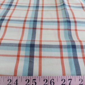 Twill Plaid or Twill madras plaid fabric for men's shirts, outdoor clothing, children's clothing, and dog bandanas and shirts.