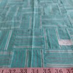 Patchwork Fabric made of cotton chambray stripes sewn together, perfect for classic children's clothing, menswear and preppy style.