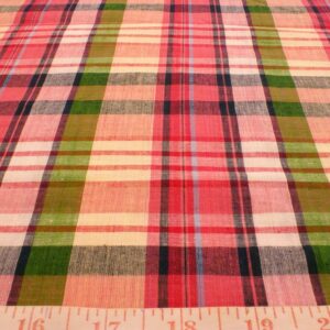 Plaid Fabric made is made mostly of cotton woven in a plaid pattern, and used for plaid shirts, jackets etc.Also known as madras plaid.