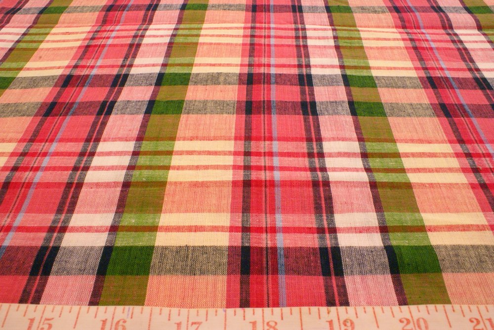 Plaid Fabric made is made mostly of cotton woven in a plaid pattern, and used for plaid shirts, jackets etc.Also known as madras plaid.
