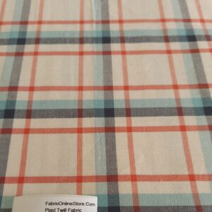 Plaid Twill fabric for winter sewing like shirts, outdoor clothing, dog bandanas, flannel bowties & retro dresses & kids clothing.