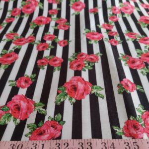 Vintage print fabric with vintage preppy motifs and mute colors, perfect for vintage clothing & classic children's clothing.