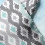 Geometric Abstract print fabric with abstract motifs printed, for skirts, caps, shirts, dog bandanas, clothing & quilting.