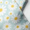 Novelty print fabric for children's clothing, dog bandanas and quilting, with white daisy flowers - daisies print fabric.