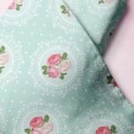 Doilies, floral & dots print fabric, for sewing children's clothing, dresses, dog & cat bandanas and bows, & etsy crafts.