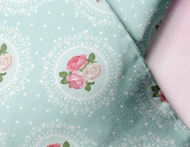 Floral Print Fabric with vintage flowers, for dresses, skirts, children's clothing, bowties, vintage quilting and sewing.