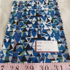 Geometric print fabric with geometric triangles for men's shirts, dog bandanas, children's clothing, sewing & quilting.