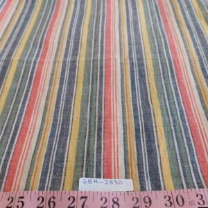 Handwoven and Handloomed Striped fabric, loomed by hand, with stripes, perfect for shirts, ties, bowties, and sewing projects.