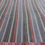 Handwoven and Handloomed Striped fabric, loomed by hand, with stripes, perfect for shirts, ties, bowties, and sewing projects.