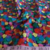 Hearts print fabric, for children's clothing, dog bandanas, pet clothing, with colored hearts, for sewing and crafts.