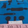 Kitchen print fabric with spoons, spatulas, salt shakers, beaters for shirts, dog bandanas, children's clothing & sewing.