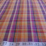 Madras Plaid Fabric made of cotton yarns woven in a plaid pattern, for men's jackets, neckwear, shirts, children's and pet clothing.
