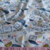 Cotton print fabric with computers, laptops, social media, cameras, wifi for children's clothing, quilting, sewing and dresses.