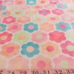 Pastel floral print fabric, with large flowers printed for classic children's clothing, monogramed apparel and Etsy crafts.