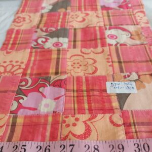 Patchwork Print Fabric with printed patches & plaid for classic children's clothing, handmade clothing, etsy & kid's sewing projects.