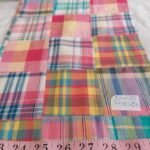 Patchwork Madras fabric for shirts, shorts, preppy bowties & ties, dog bandanas, dog bows, & classic children's clothing.