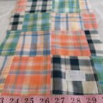 Patchwork Madras fabric for ivy style clothing, preppy menswear, classic children's clothing, dog bandanas & handmade bowties.