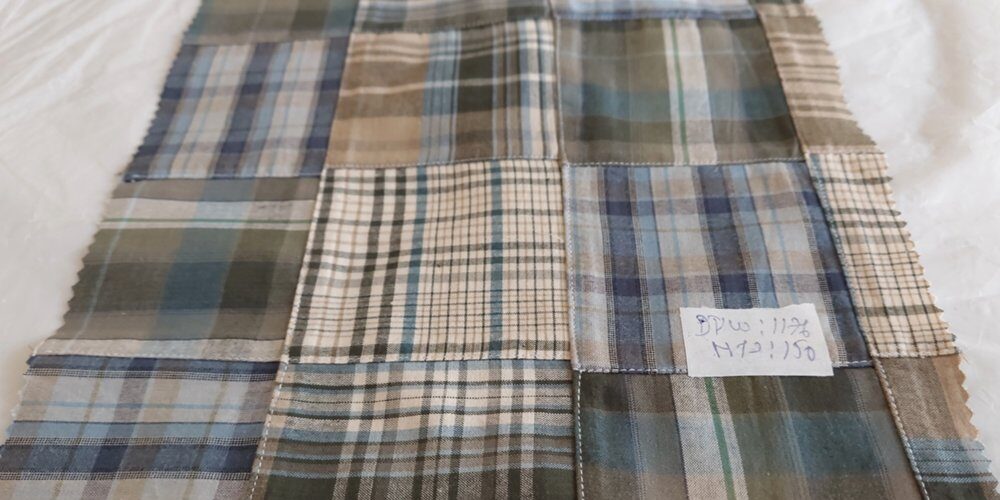 Patchwork Madras fabric for ivy style clothing, menswear, classic children's clothing, dog bandanas & handmade bowties.