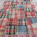 Patchwork Madras or patchwork plaid - a preppy fabric made of plaid fabric of various colors, for preppy children's & men's clothing.