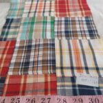 Patchwork Madras or patchwork plaid - a preppy fabric made of plaid fabric of various colors, for preppy children's & men's clothing.