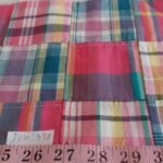 Patchwork Madras or patchwork plaid - a preppy fabric made of plaid fabric of various colors, for preppy children's & men's clothing.