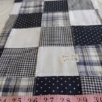 Patchwork Fabric with solid color patches & polka dots, for handmade kids clothing, etsy makers, for kid's sewing and crafts.