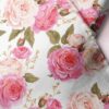 Vintage rose print fabric, with roses for vintage dresses & skirts, victorian clothing, classic clothing & handmade handbags.