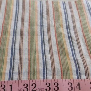 Seersucker Stripes Fabric - woven in a puckered weave for preppy clothing, seersucker suits, bowties and children's clothing.