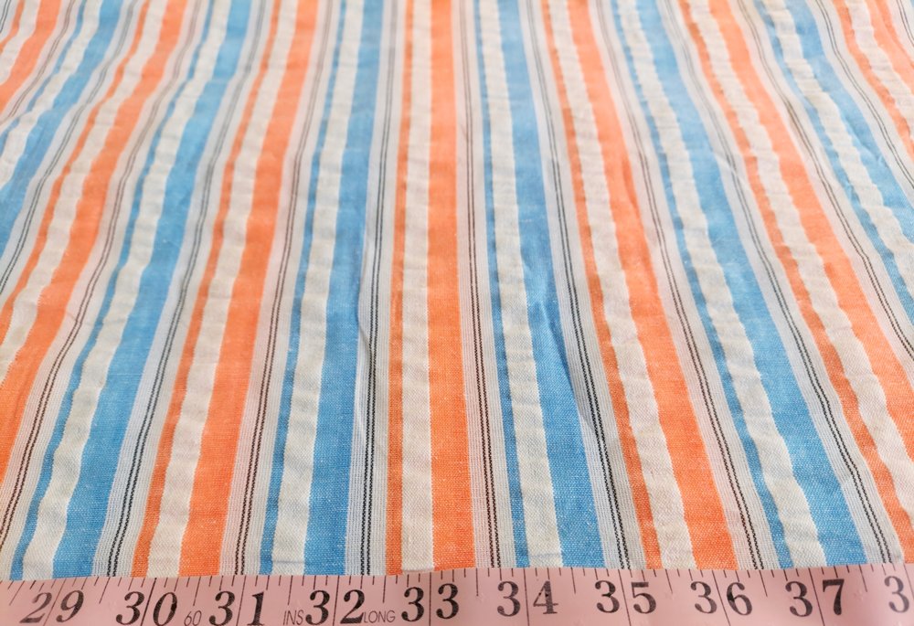 Seersucker Stripe Fabric - cotton seersucker for summer clothing, men's suits, seersucker shirts, seersucker children's clothing.