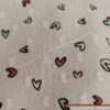 Hearts print fabric, with swiss dots for children's clothing, dog bandanas, pet clothing, with colored hearts, for sewing and crafts.